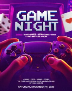 Game night flyer design