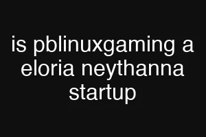 is pblinuxgaming a eloria neythanna startup